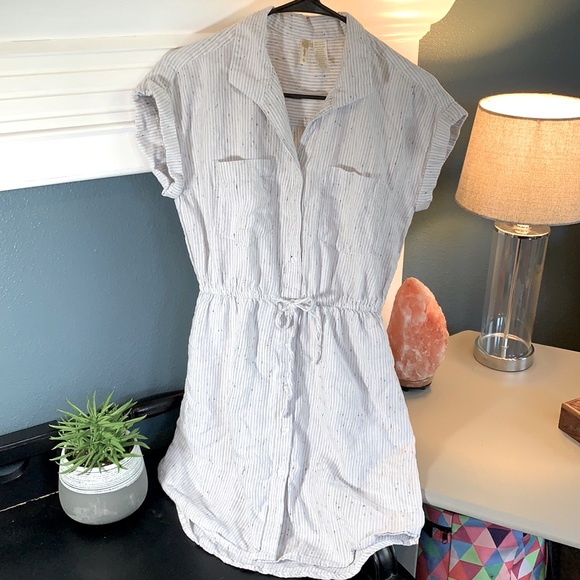 Japna grey/white striped dress size S - Picture 1 of 3